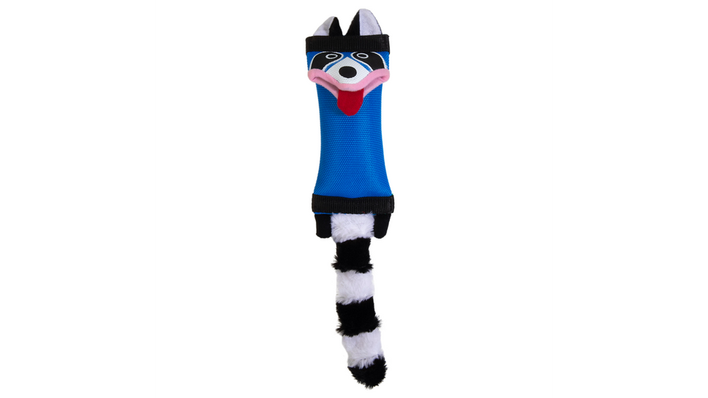Firehose Friends Raccoon Tough Dog Toy