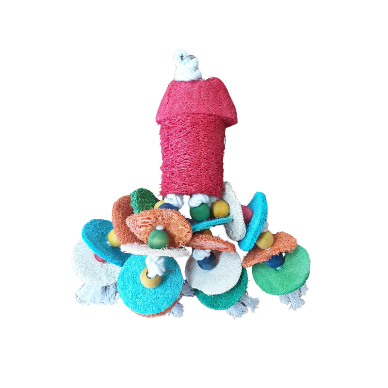 Bird Toy Allpet Loofah/Rope Sm