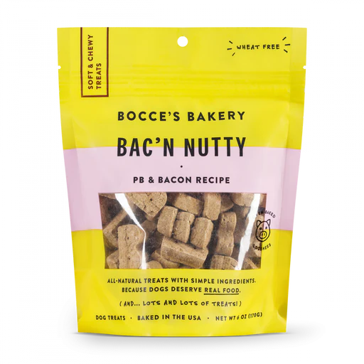 Bocce's Bac'n Nutty Soft & Chewy Dog Treats 170g