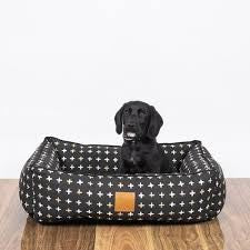 Bed Mog & Bone Bolster Bed Black Metallic S