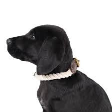 Collar Mog & Bone Rope & Leather Natural Sm