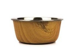 Barkley & Bella Dog Bowl Natural Wood Look