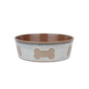 Barkley & Bella Bone Dog Bowl Natural Large