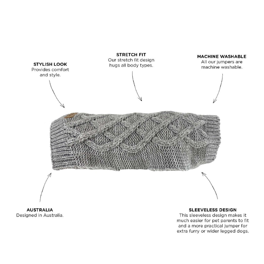 Jumper Huskimo Diamond Cable Grey 22cm