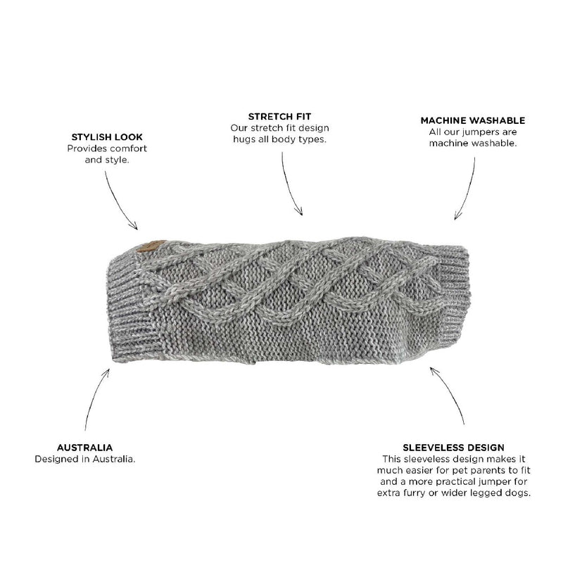 Jumper Huskimo Diamond Cable Grey 22cm