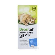 Drontal Cat Wormer 4kg 2pk