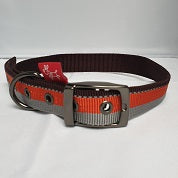 Yours Droolly Dog Collar Tri Tone Orange & Grey
