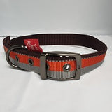 Yours Droolly Dog Collar Tri Tone Orange & Grey