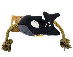 Paws 4 Earth Stuffed Killer Whale Rope Dog Toy