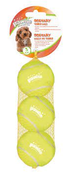 Toy Pawise Squeaky Tennis Ball 3pk