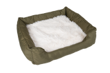 Yours Droolly Square Green Large Dog Bed
