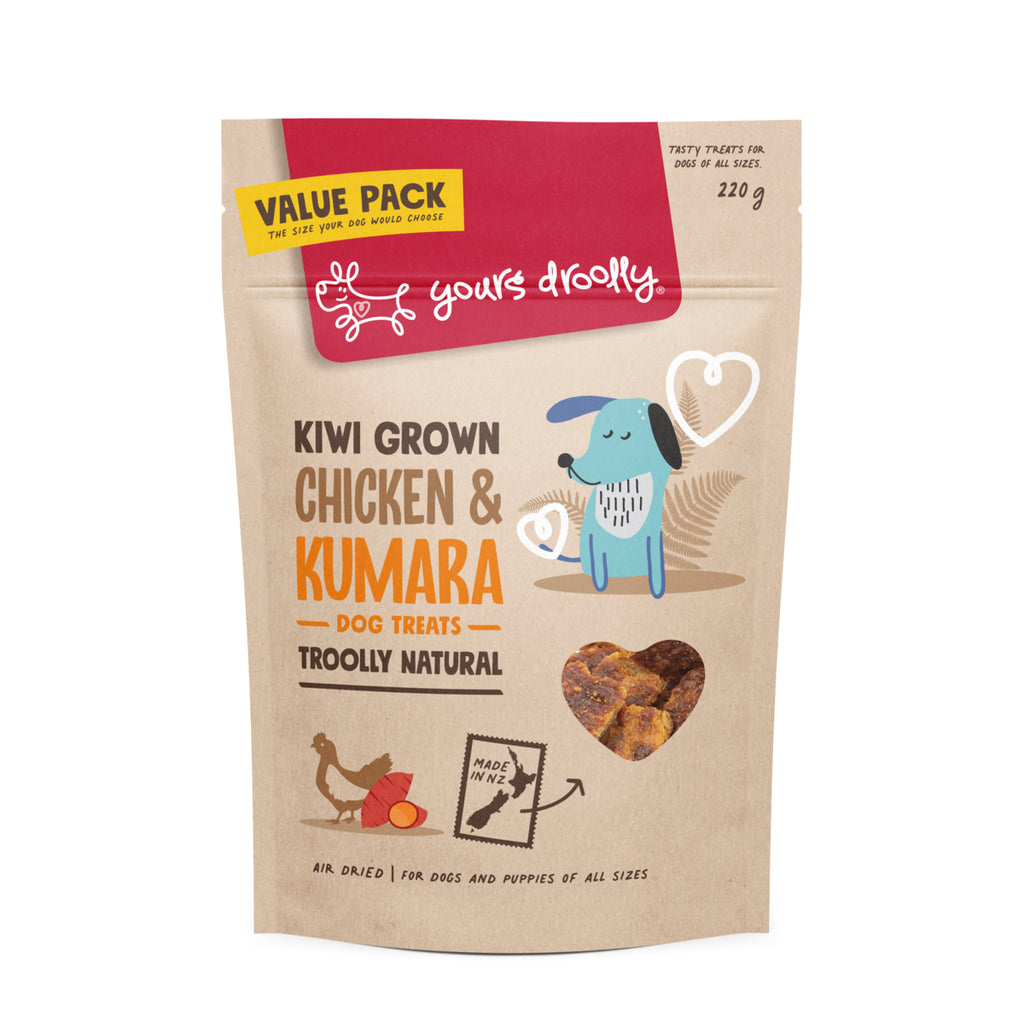 Yours Droolly NZ Chicken & Kumara Treats 220g