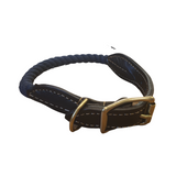Mog & Bone Rope & Leather Dog Collar Navy