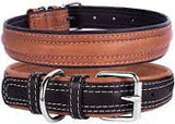 Leather Dog Collar Soft Brown Top