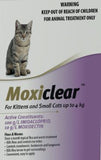 Moxiclear Flea & Worm Treatment Cat/Kitten <4kg Single