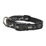 Rogz Dog Collar Black Bones