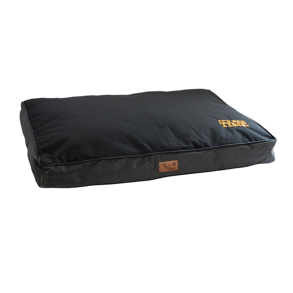 Dog Bed Its Bed Time Patio Cushion Black Grey Medium