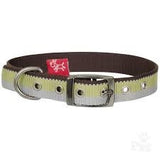 Yours Droolly Dog Collar Tri Tone Green & Grey