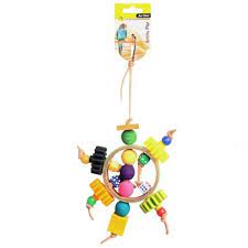 Avi One Paper Rings with Beads Bird Toy