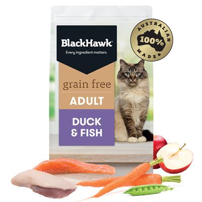 Black Hawk Grain Free Duck & Fish Cat Food